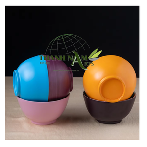 Eco-Friendly <b>Disposable</b> Spun Bamboo Bowls Classic Style Party Colorful <b>Tableware</b> Vietnam Origin Gift Craft Product - Product Image 1