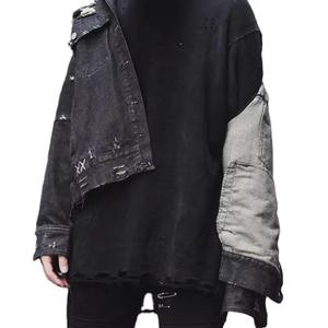 Chaqueta Vaquera Personalizada de Estilo Urbano, Forro Acolchado de Sarga de Algodón, Cierre Frontal con Botones, Lavado de Lona, Chaqueta Vaquera Ligera para Hombre para Invierno - Product Image 5