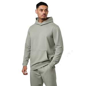 Conjunto Deportivo Informal para Hombre, Color Gris Claro, con Capucha, Pantalón Largo, Bolsillos Laterales, Corte Regular, 100% Algodón, para Otoño - Product Image 3