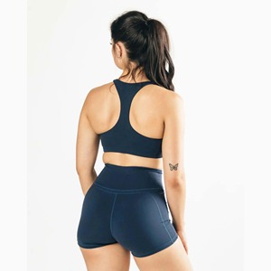 Ensemble 2 pièces de sport personnalisé : Soutien-gorge push-up et short cycliste pour fitness, yoga et entraînement 2026 - Product Image 2