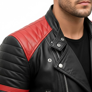 Vestes en cuir de haute qualité, style streetwear, veste en cuir originale pour homme, logo personnalisé, veste d'hiver en cuir véritable pour homme - Product Image 6