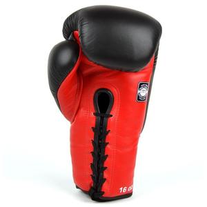 ใหม่น้ำหนักเบาถุงมือ MMA สีดำสีแดงสายรัดปรับระดับได้แบบตะขอหนังแท้กันน้ำการฝึกซ้อมอุปกรณ์ยิมมวยไทย - Product Image 4