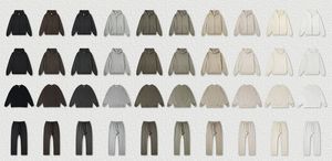 Ensemble de survêtement premium en polycoton pour homme, style minimaliste, avec sweat à capuche zippé en molleton bouclette et pantalon de jogging coupe droite, couleur neutre, pour la vente en gros - Product Image 6