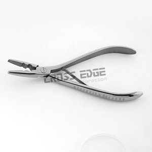 Outil de pince d'extension de cheveux professionnel Pince d'ouverture de perle de sertissage de perle à 2 trous Outil de microbilles incurvé Poignée ergonomique confortable - Product Image 1