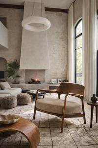 Rafaela Modern Luxury Solid Wood <b>Lounge</b> <b>Chair</b> Upholstered Seat | Luxury Solid Walnut <b>Lounge</b> <b>Chair</b> Modern Upholstered Design - Product Image 3