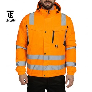 Vestes de sécurité haute visibilité pour hommes, vêtements de travail réfléchissants, vêtements d'extérieur pour les travaux de construction, les travaux routiers, les entrepôts et les travailleurs industriels - Product Image 5