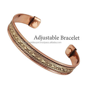 Ealagant กำไลข้อมือทองเหลืองธรรมดาแฟนซีแบบดั้งเดิมกำไลข้อมือชุบทองกำไลไม้ทอสำหรับเป็นของขวัญในโอกาสของผู้หญิงโดย fwe - Product Image 2