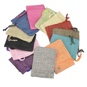 กระเป๋าหูรูดปอกระเจาธรรมชาติถุงกระสอบนำมาใช้ใหม่เป็นมิตรกับสิ่งแวดล้อมสำหรับเครื่องประดับของขวัญงานแต่งงานบรรจุภัณฑ์และโปรโมชั่นการใช้แบรนด์ - Product Image 1