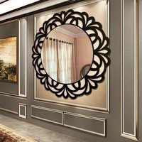 Nouveau Miroir Mural d'Entrée Moderne de Luxe en MDF Innovant - Couleur/Forme/Taille Personnalisables, Écologique, Fait Main, Cadeau d'Anniversaire