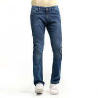 Jeans de Mezclilla Casuales Rectos para Hombre, Estilo Urbano Lavado, Venta al Por Mayor, 100% Algodón, Fabricante Ecológico