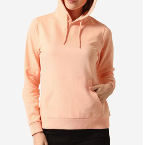 Sweat-shirt à capuche pour femme, couleur unie, manches longues, décontracté, respirant, tricoté, avec poches, pour l'automne - Product Image 6