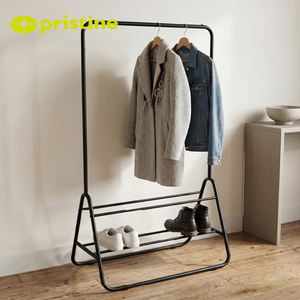 Perchero Metálico Moderno con 1 Estante, Mueble de Almacenamiento Independiente para Entrada, Sala de Estar y Dormitorio - Product Image 5