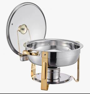 Juego de calentadores de comida tipo buffet de acero inoxidable de 5 cuartos de galón con juego de 4 bandejas de tamaño completo al mejor precio - Product Image 2