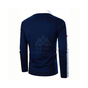 Chemises polo pour hommes à manches longues de qualité supérieure, style actuel, couleur unie, 100% coton, vente en gros de chemises polo pour hommes à manches longues - Product Image 2