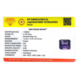 Handcrafted 10.6 Carat Amethyst Loose Gemstone for Fine Jewelry - Product Image 4