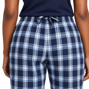 Pantalones de Pijama de Franela Zeta Phi Beta para Mujer, Azul Rey y Blanco a Cuadros, con Letras Griegas Bordadas, con Cordón, para el Invierno - Product Image 6