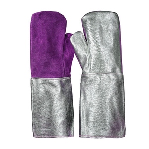 Guantes de Cuero Vacuno de Primera Calidad, Resistentes al Fuego, para Trabajo Pesado, Bomberos, Hornos, Panadería, Uso General - Product Image 4