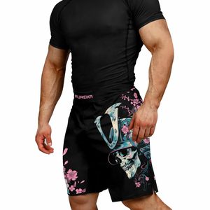 Pantalones cortos MMA para hombre, con estampado, cintura elástica, para entrenamiento en gimnasio, kickboxing, ligeros, de secado rápido, coloridos, para artes marciales mixtas. - Product Image 2