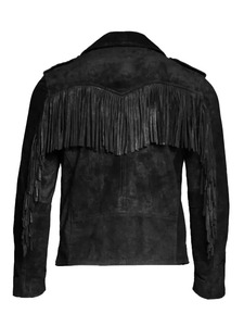 Men's Alphonse <b>Fringe</b> Suede Leather <b>Jacket</b> Western Cowboy Biker Vintage <b>Jacket</b> - Product Image 2