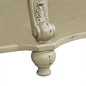 42\" Beige E <b>Oval</b> Wood <b>Coffee</b> <b>Table</b> for Living Room 2-Tier Solid Wood Cocktail <b>Table</b> with Open Storage Shelf Easy Assembly - Product Image 3