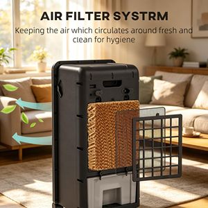 Ventilatore Rinfrescante Evaporativo Nero 3-in-1 con Telecomando, Timer e Oscillazione, per Casa, Ufficio, Camera da Letto, Spina AU, Certificato ROHS, Usato - Product Image 5
