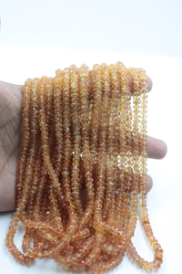 Perles de forme de rondelle à facettes de topaze impériale de haute qualité 4-5mm pour la fabrication de bijoux en pierres précieuses naturelles - Product Image 3