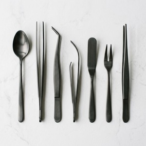 Culinary plating <b>set</b> 7-Piece Metal <b>Utensil</b> <b>Set</b> Stainless Steel Spoon Tongs Spatula Fork for Plating and Garnishing - Product Image 1