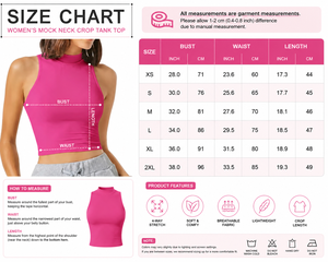 Women's Pink Turtleneck Sleeveless <b>Crop</b> <b>Top</b> Solid Knitted Sporty Fit Breathable Slim Fit Spring Summer Wear - Product Image 6