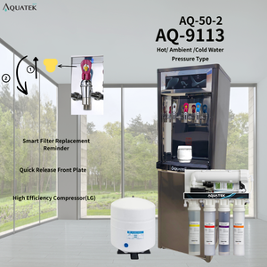Dispensador de Agua Comercial Aquatek AQ-9113 con Sistema de Ósmosis Inversa Integrado de 5 Etapas |   Caliente/Frío/Temperatura Ambiente |   Cerraduras de Seguridad para Hoteles y Oficinas - Product Image 1