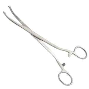 Pinzas Peritoneales Miculicz de 8 Pulgadas Curvas con 1x2 Dientes, Instrumento Quirúrgico Manual para Agarrar Tejidos, Acero Inoxidable Reutilizable - Product Image 3