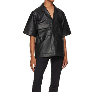 Chemises en cuir pour hommes à manches longues, dernier design, bonne qualité, service OEM, imperméables et respirantes - Product Image 6