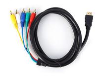   Câble audio-vidéo RCA 5 en 1 YPbPr, adaptateur de composants 150 cm pour décodeur compatible, lecteur multimédia, téléviseur HDTV