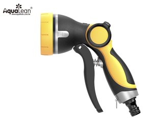 Buse de pulvérisation de jardin en alliage de zinc + TPR pour le nettoyage des patios, conception robuste avec poignée ergonomique et motif de guidage par le pouce - Product Image 1