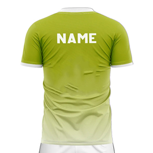 Custom Men Soccer Uniform Green White Sublimated Jersey Shorts <b>Socks</b> Set <b>Moisture</b> Wicking All Seasons Adult Regular Fit - Product Image 5