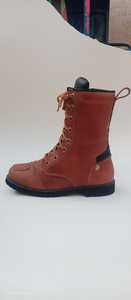 Botas largas hasta el tobillo para mujer, botas de moda con cordones, zapatillas de cuero, zapatos con cierre de cremallera - Product Image 4