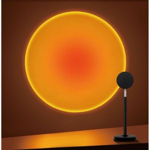 โคมไฟโปรเจคเตอร์ฉายแสงอาทิตย์ตกหมุนได้ 180 องศา ไฟกลางคืน LED โคมไฟตั้งพื้นพร้อมพอร์ต USB โคมไฟตกแต่งภาพถ่ายแสงอาทิตย์ตก - Product Image 1