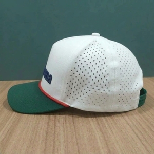 Gorra de Golf de 5 Paneles con Bordado 3D Personalizado OEM, Perforada con Corte Láser, Visera Precurvada, Estructurada, MOQ Bajo, ODM - Product Image 4