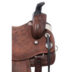 Silla de montar de cuero hecha a mano al por mayor con almohadillas personalizadas impresas |   Suministros Portátiles para Montar a Caballo - Product Image 5