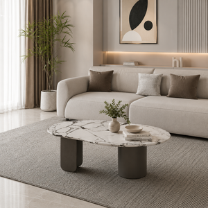 Luxury Irregular <b>Marble</b> Coffee <b>Table</b> Modern Scandinavian Center <b>Table</b> Premium Living Room Furniture for Home Hotel Villa Office - Product Image 3