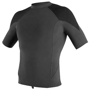 Men's UPF 50+ Breathable <b>Compression</b> Short Sleeve Rash Guard Quick Dry Solid Print Eco-Friendly Customized Logo Neoprene - Product Image 1