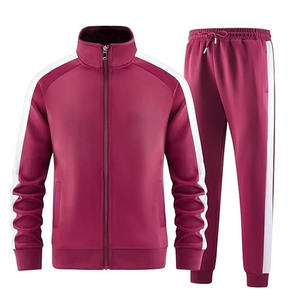 Conjunto de chándal de algodón grueso y cálido para hombre, con logotipo personalizado, cremallera completa, cuello alto, estilo oversize y pantalones con cintura elástica. - Product Image 1