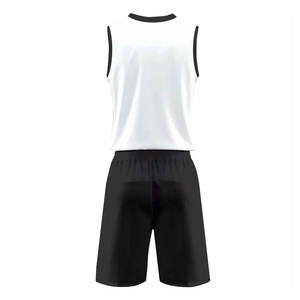 Maillot de basketball personnalisé à rayures horizontales noires et blanches 2026 – Kit d'équipe 2025 entièrement sublimé – Équipement sportif professionnel - Product Image 4