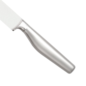 Couteaux utilitaires en acier inoxydable avec manche ergonomique en argent lisse et lame à tranchant fin pour la préparation quotidienne des aliments en cuisine - Product Image 4