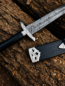Espada Vikinga de Acero de Damasco Forjada a Mano |   Espada del Hombre del Norte |   Espada Nórdica Medieval Hecha a Mano |   Regalo para Él - Product Image 4
