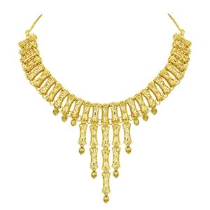 Wholesale Fashion Jewelry 14K18K24K Micron Gold <b>Filled</b> Turkish Design Necklaces Set Traditional Dubai Style Wedding Jewelry Set - Product Image 5