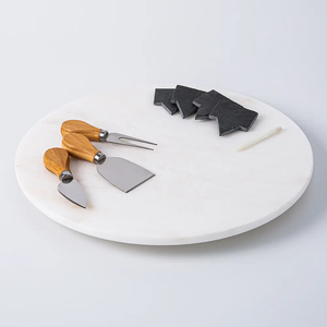 Plato Giratorio Lazy Susan de Mármol Natural de Alta Calidad, Accesorios de Cocina, Estante de Almacenamiento Hecho a Mano, Más Vendido - Product Image 1