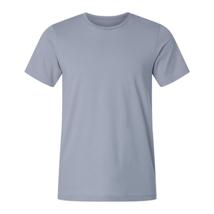 T-shirt gris ample pour homme 100 % coton, col rond, manches courtes, personnalisable, décontracté, jersey vierge 230g, écologique - Product Image 3