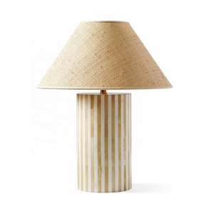 โคมไฟลายกระดูกสีดำและสีขาวไม่มีร่มเงาสำหรับห้องนั่งเล่นห้องโถงห้องนอนแสดงโต๊ะโคมไฟกระดูกอุปกรณ์ตกแต่งบ้านสำนักงาน - Product Image 2