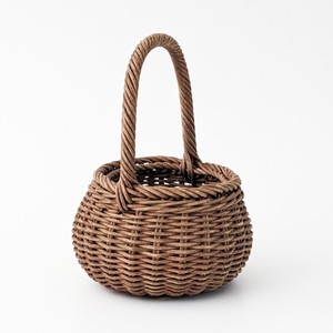 Handwoven rattan flower girl <b>basket</b> handle storage <b>baskets</b> present & fruit <b>display</b> containers - Product Image 5