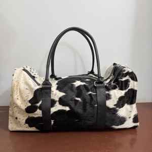 Bolsa de Viaje Exclusiva de Cuero Genuino con Cierre, Estilo Occidental, para Fin de Semana, LHDB-0171 - Product Image 6